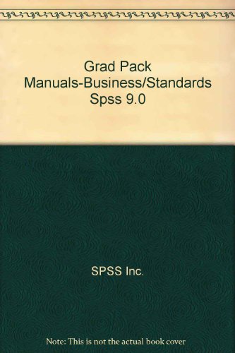Book Grad Pack Manuals-business/standards Spss 9.0 free
