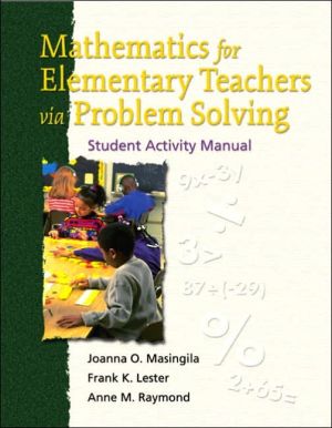 Book Mathematics for Elementary Teachers via Problem Solving free