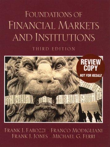 Book Foundations of Financial Markets and Institutions (3rd Edition) free