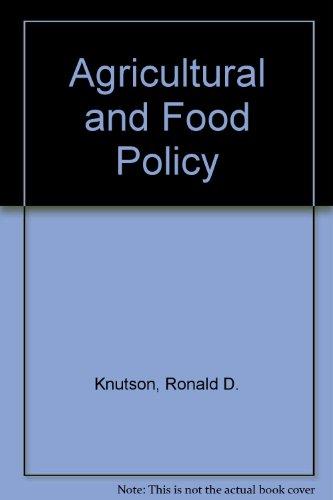Book Agricultural and food policy free
