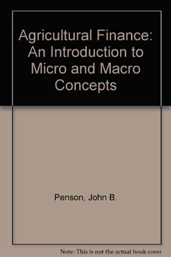 Book Agricultural Finance: An Introduction To Micro And Macro Concepts free