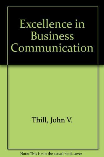 Book Excellence in Business Communication, Canadian Edition free