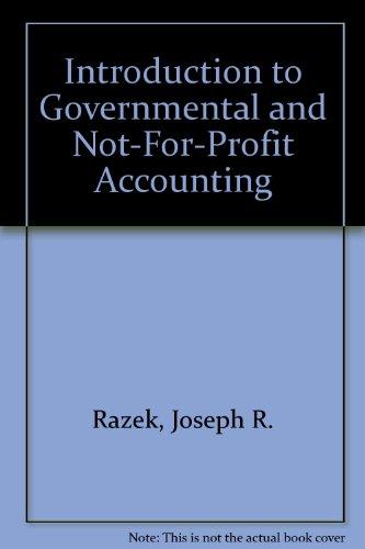Book Introduction to Governmental and Not-For-Profit Accounting free