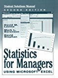 Book Statistics for Managers Using Microsoft Excel (Student Solutions Manual) free