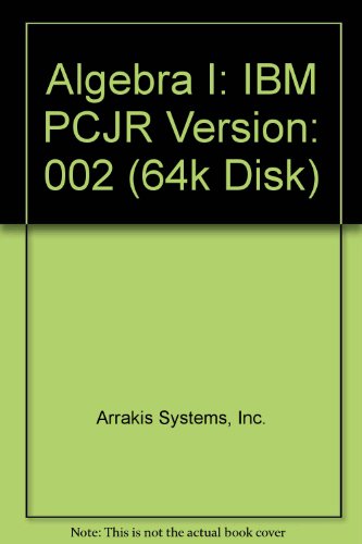 Book Algebra I: Ibm Pcjr Version (64k Disk) free