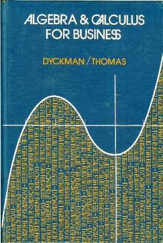 Book Algebra and Calculus for Business free