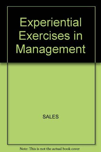 Book Experiential Exercises in Management free