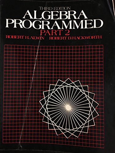 Book Algebra Programmed: Part 2 (Pt.2) free