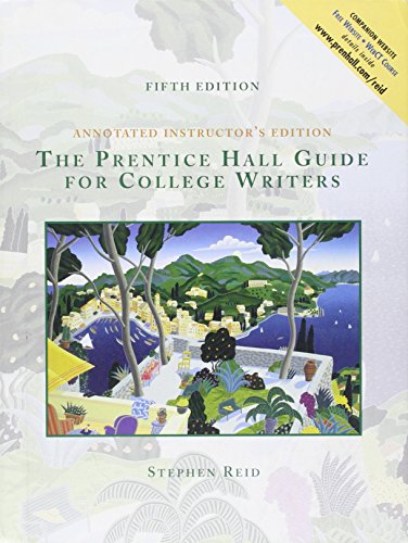 Book The Prentice Hall Guide for College Writers free