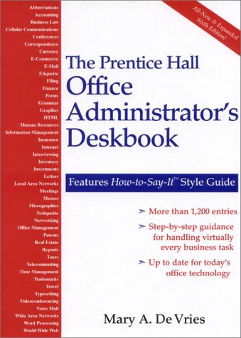 Book The Prentice Hall Office Administrator's Deskbook free