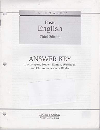 Book Gf Basic English Pacemaker Third Edition Answer Key 2000c free