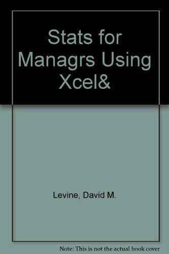 Book Statistics for Managers Using Microsoft Excel free