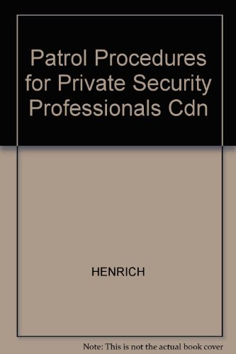 Book Patrol Procedures for Private Security Professionals free