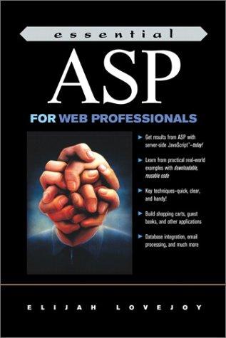 Book Essential ASP for Web Professionals (The Prentice Hall Essential Web Professional Series) free