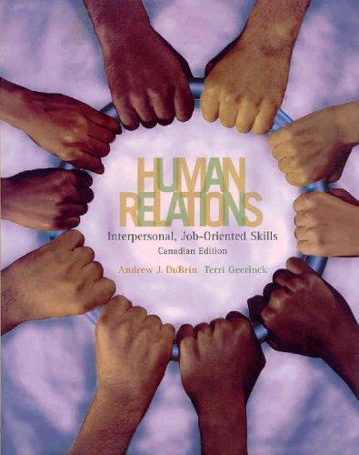 Book Human Relations: Interpersonal Job Oriented Skills, Canadian Edition free
