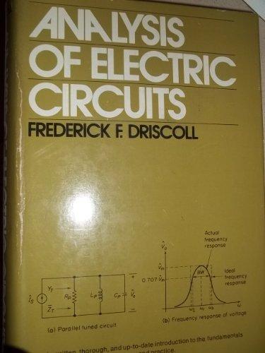 Book Analysis Of Electric Circuits (prentice-hall Series In Electronic Technology) free
