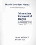 Book Student Solutions Manual for Introductory Mathematical Analysis for Business: Economics and the Life and Social Sciences free