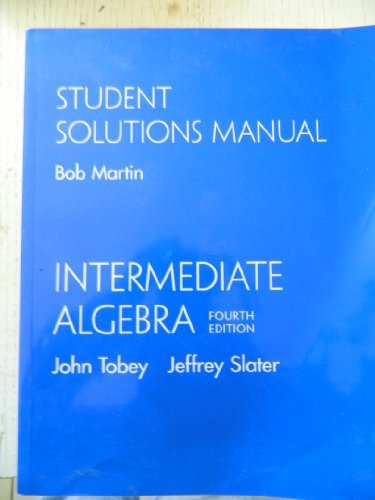 Book Intermediate Algebra: Student Solutions Manual free
