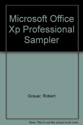 Book Microsoft Office Xp Professional Sampler free