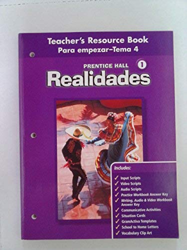 Book Realidades 1 Teacher's Resource Book Para empezar-Tema 4 free