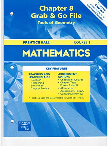 Book Chapter 8 Grab & Go File Tools Of Geometry (prentice Hall Mathematics Course 1) free