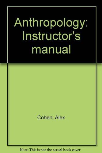 Book Anthropology: Instructor's manual free