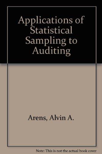 Book Applications of Statistical Sampling to Auditing free