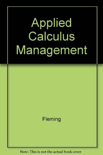 Book Applied Calculus Management free