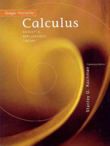 Book Single Variable Calculus : Concepts, Applications, free