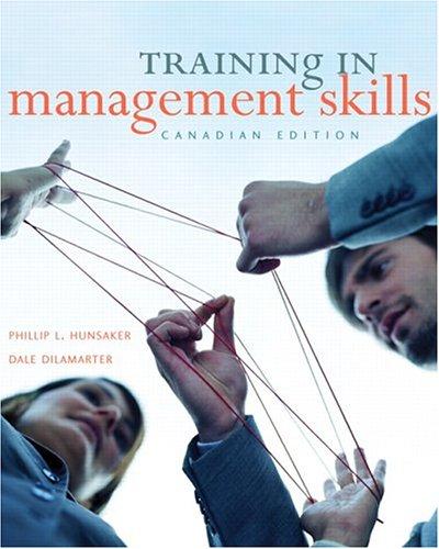 Book Training in Management Skills First Canadian Edition free