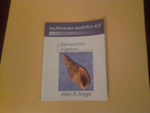 Book Multimedia Mathpro 4.0: Elementary Algebra For College Students free
