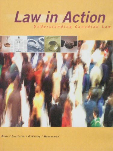 Book Law in Action : Understanding Canadian Law free
