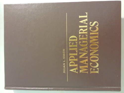 Book Applied Managerial Economics free