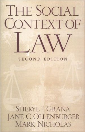 Book The Social Context of Law free