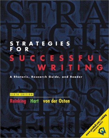Book Strategies For Successful Writing: A Rhetoric, Research Guide, And Reader, Brief Edition free
