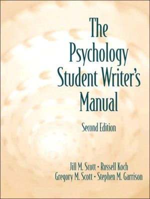 Book The Psychology Student Writer's Manual (2nd Edition) free