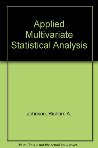 Book Applied multivariate statistical analysis free