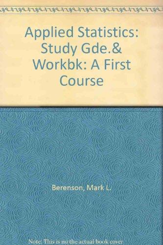 Book Applied Statistics St/gde S/g free
