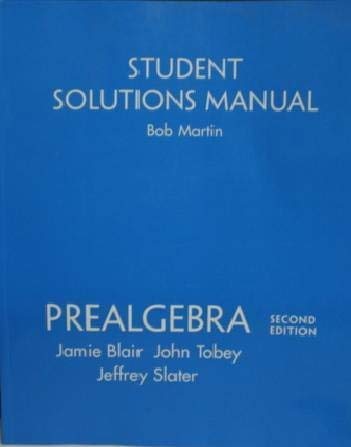 Book Student Solutions Manual (Prealgebra Second Edition) free