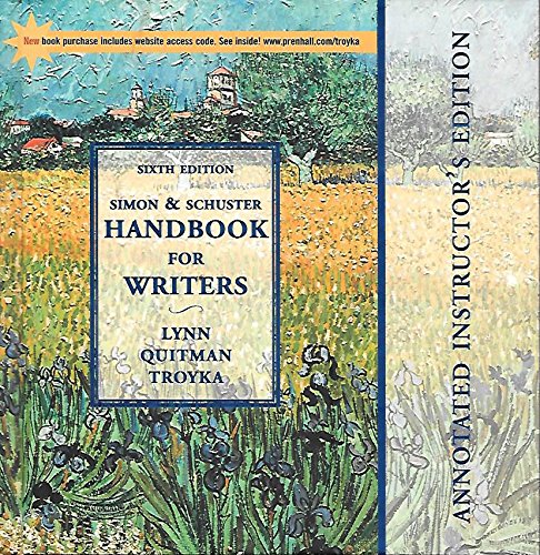 Book Simon & Schuster Handbook For Writers (annotated Instructor's Edition) free