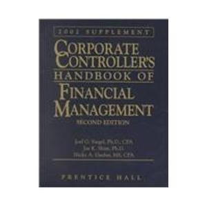 Book Corporate Controllers Handbook of Financial Management 2002 (Corporate Controller's Handbook of Financial Management Supplement) free