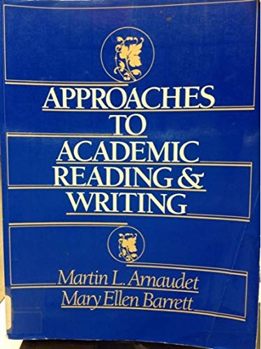 Book Approaches To Adademic Reading And Writing free