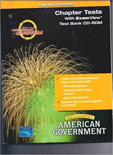 Book MAGRUDER'S AMERICAN GOVERNMENT CHAPTER TESTS BOOKLET WITH CD-ROM 2001C free