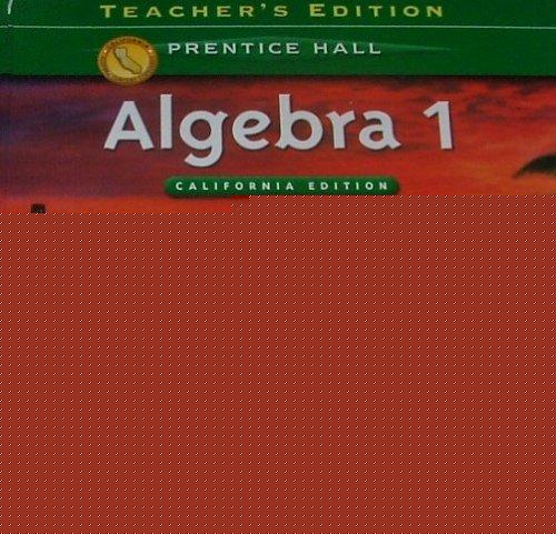 Book Algebra 1 Prentice Hall Teacher Edition California free