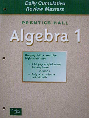 Book ALGEBRA 1 BY SMITH DAILY CUMMULATIVE REVIEW BLACKLINE MASTERS 2001C free