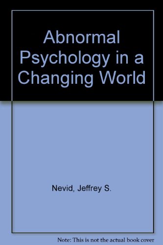 Book Abnormal Psychology in a Changing World free