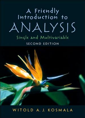 Book A Friendly Introduction to Analysis free