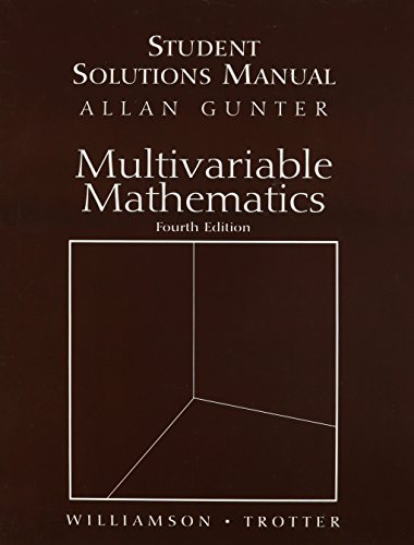 Book Students Solutions Manual for Multivariable Mathematics free