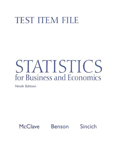 Book Test Item File Statistics For Business And Economics free