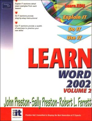 Book Learn Word 2002 (Volume II) free